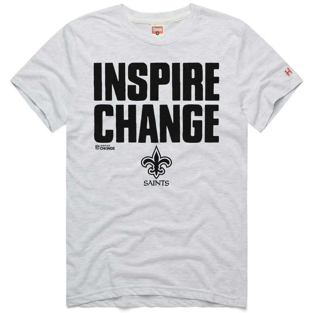New Orleans Saints Homage Unisex 2024 Inspire Change Tri-Blend T-Shirt Ash | NFL