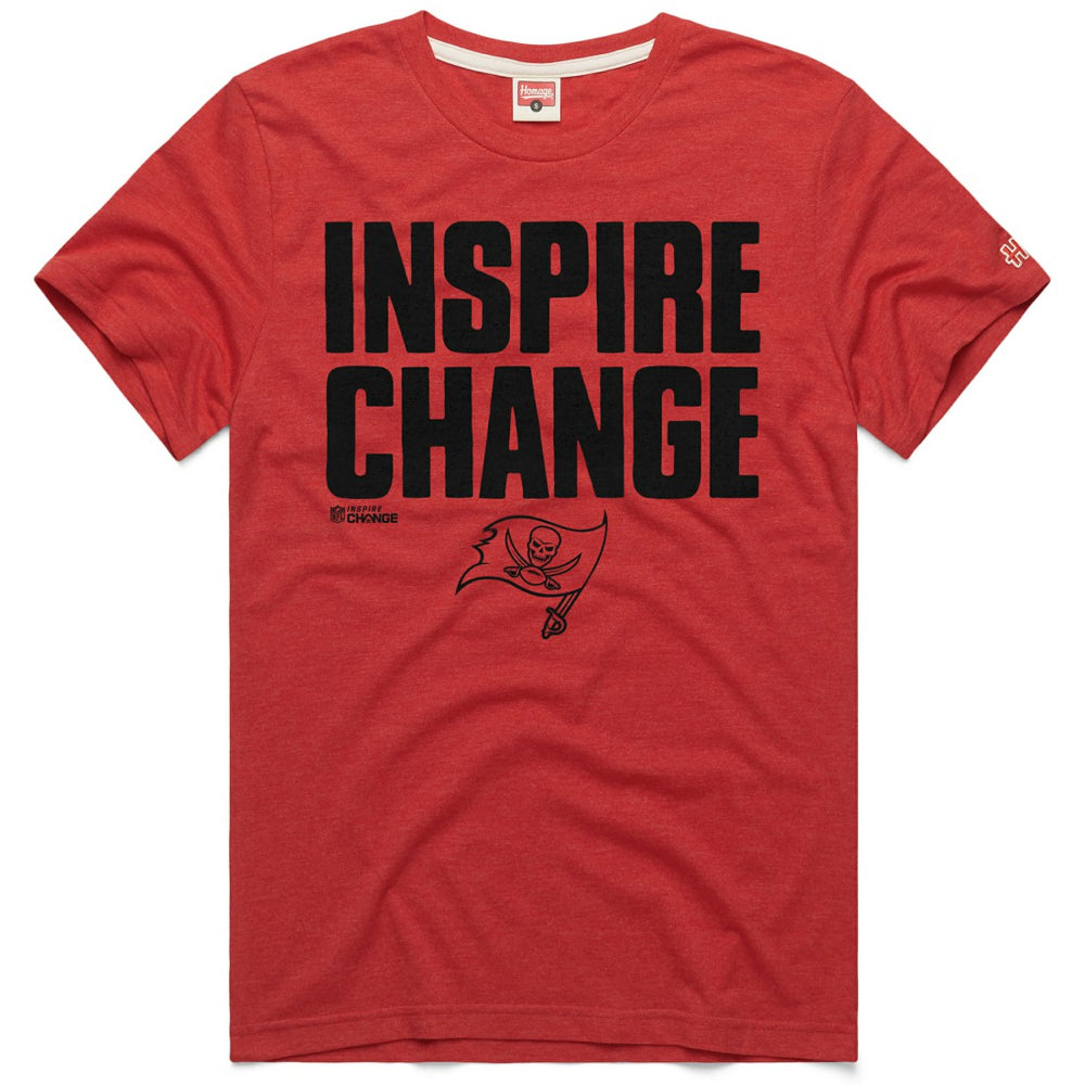 Tampa Bay Buccaneers Homage Unisex 2024 Inspire Change Tri-Blend T-Shirt Red | NFL