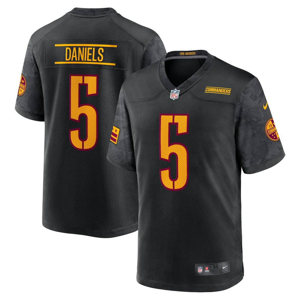 Jayden Daniels Washington Commanders Alternate Game Player Jersey Black | Nike for Sale