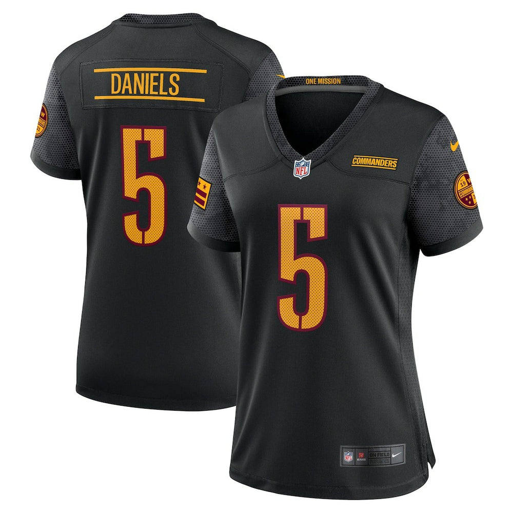 Jayden Daniels Washington Commanders Women's Alternate Game Player Jersey Black | Nike for Sale