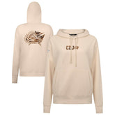 Columbus Blue Jackets Levelwear Women's Desert Camo Adorn Battalion Pullover Hoodie - Khaki - NHL