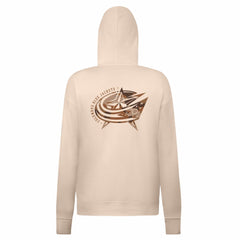 Columbus Blue Jackets Levelwear Women's Desert Camo Adorn Battalion Pullover Hoodie - Khaki - NHL