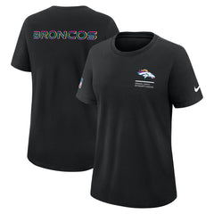 Denver Broncos Women's 2025 NFL Crucial Catch Tri-Blend Dri-FIT T-Shirt Black | Nike for Sale
