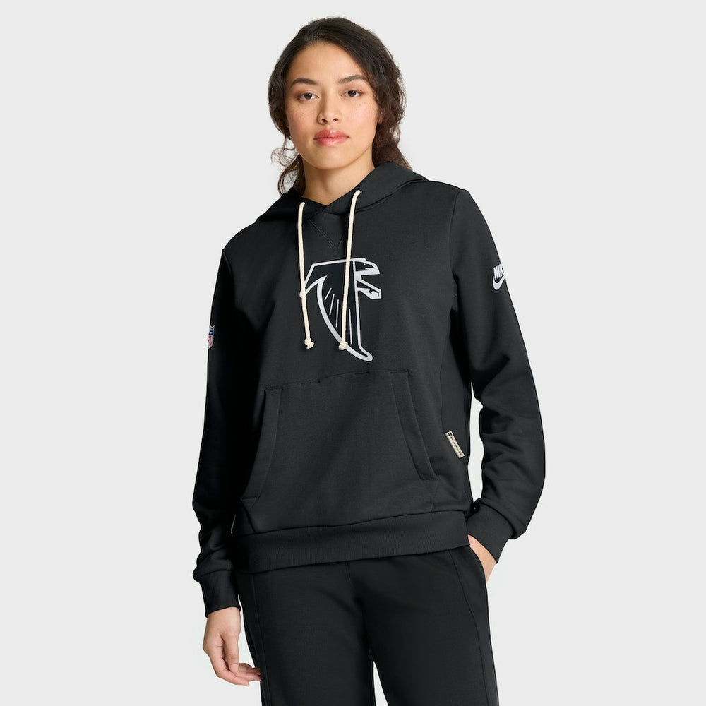 Atlanta Falcons Women's Throwback Sideline Standard Issue Dri-FIT Hoodie Black | Nike for Sale