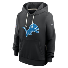 Detroit Lions Women's Throwback Sideline Standard Issue Dri-FIT Hoodie Black | Nike for Sale