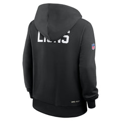 Detroit Lions Women's Throwback Sideline Standard Issue Dri-FIT Hoodie Black | Nike for Sale