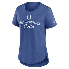 Indianapolis Colts Women's Script Tri-Blend T-Shirt Royal | Nike for Sale