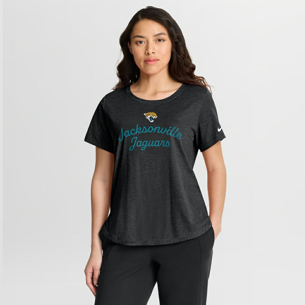 Jacksonville Jaguars Women's Script Tri-Blend T-Shirt Black | Nike for Sale