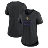 Minnesota Vikings Women's Script Tri-Blend T-Shirt Black | Nike for Sale