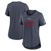 New England Patriots Women's Script Tri-Blend T-Shirt Navy | Nike for Sale