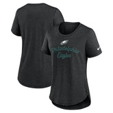 Philadelphia Eagles Women's Script Tri-Blend T-Shirt Black | Nike for Sale