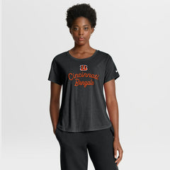 Cincinnati Bengals Women's Script Tri-Blend T-Shirt Black | Nike for Sale
