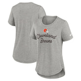 Cleveland Browns Women's Script Tri-Blend T-Shirt Gray | Nike for Sale