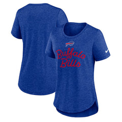 Buffalo Bills Women's Script Tri-Blend T-Shirt Royal | Nike for Sale