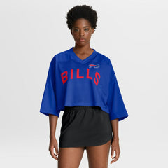 Buffalo Bills Women's Primetime Cropped Mesh Dri-FIT Fashion Jersey Royal | Nike for Sale