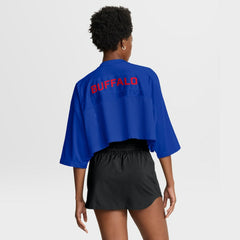Buffalo Bills Women's Primetime Cropped Mesh Dri-FIT Fashion Jersey Royal | Nike for Sale