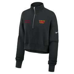 Washington Commanders Women's Primetime Phoenix Half-Zip Sweatshirt Black | Nike for Sale