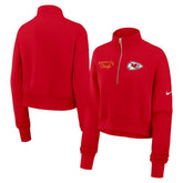 Kansas City Chiefs Women's Primetime Phoenix Half-Zip Sweatshirt Red | Nike for Sale