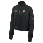 Pittsburgh Steelers Women's Primetime Phoenix Half-Zip Sweatshirt Black | Nike for Sale