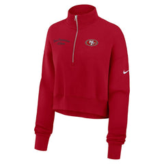San Francisco 49ers Women's Primetime Phoenix Half-Zip Sweatshirt Scarlet | Nike for Sale