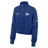 New York Giants Women's Primetime Phoenix Half-Zip Sweatshirt Royal | Nike for Sale