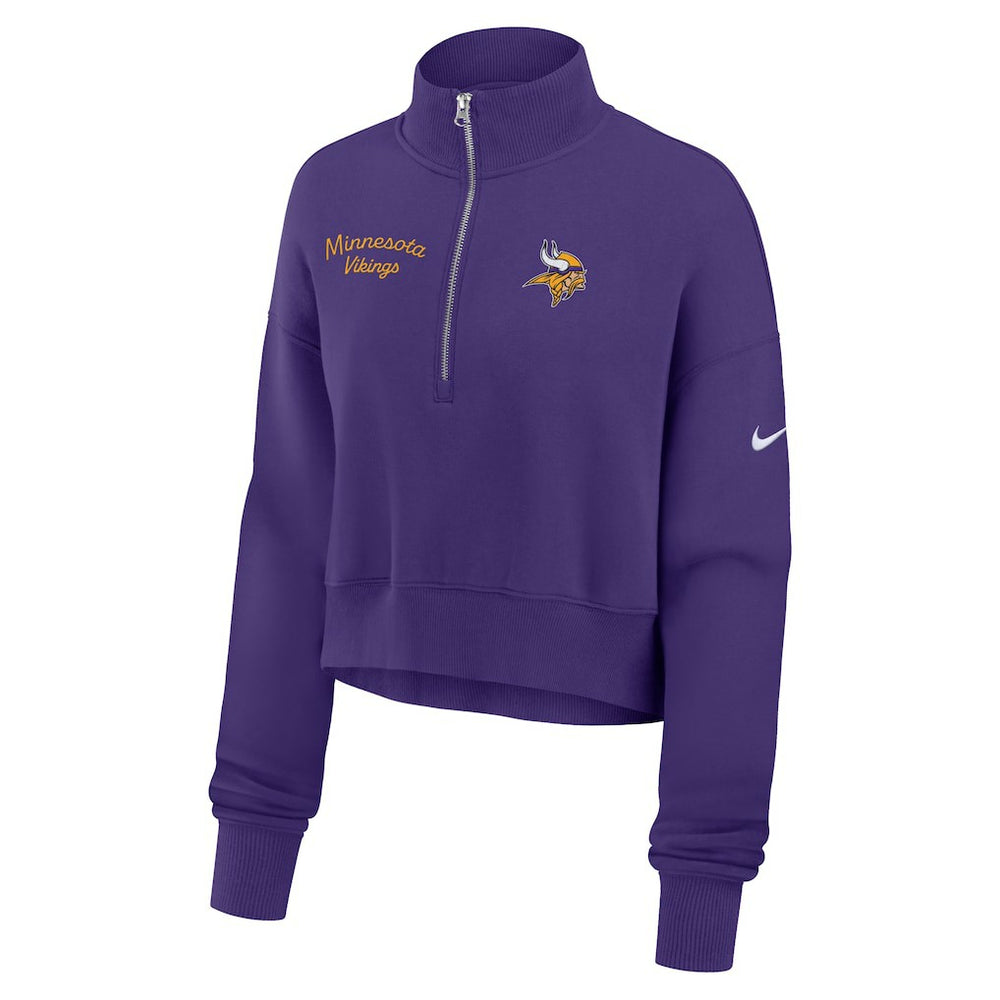 Minnesota Vikings Women's Primetime Phoenix Half-Zip Sweatshirt Purple | Nike for Sale