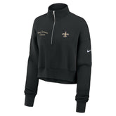New Orleans Saints Women's Primetime Phoenix Half-Zip Sweatshirt Black | Nike for Sale