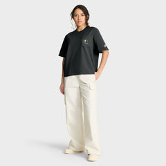 Pittsburgh Steelers Women's Rewind Pocket Boxy T-Shirt Black | Nike for Sale