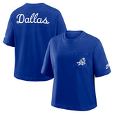Dallas Cowboys Women's Rewind Pocket Boxy T-Shirt Royal | Nike for Sale