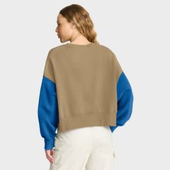 Detroit Lions Women's Oversized Rewind Pullover Sweatshirt Tan | Nike for Sale
