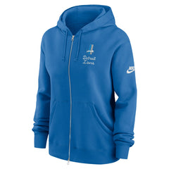 Detroit Lions Women's Phoenix Rewind Full-Zip Hoodie Blue | Nike for Sale