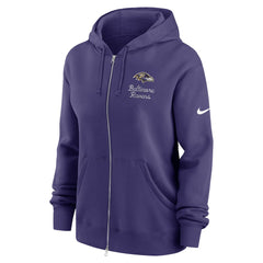 Baltimore Ravens Women's Phoenix Rewind Full-Zip Hoodie Purple | Nike for Sale