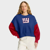 New York Giants Women's Oversized Color-Block Pullover Sweatshirt Royal | Nike for Sale