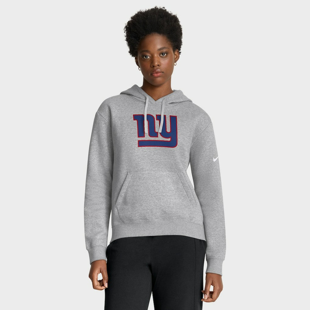 New York Giants Women's Club Fleece Hoodie Heather Gray | Nike for Sale