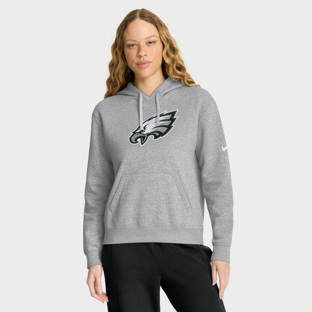 Philadelphia Eagles Women's Club Fleece Hoodie Heather Gray | Nike for Sale