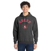 San Francisco 49ers Starter Pullover Hoodie Heather Charcoal | NFL