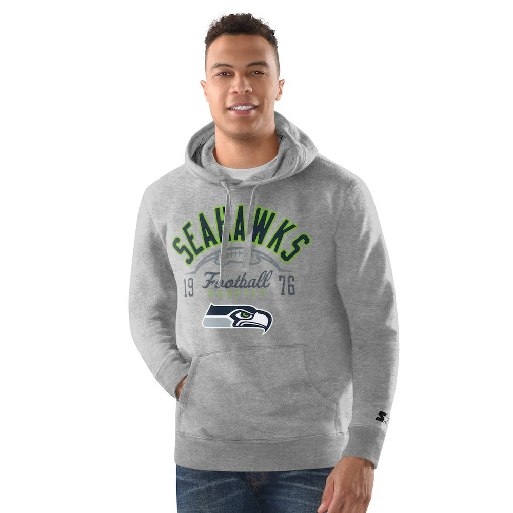 Seattle Seahawks Starter Pullover Hoodie Heather Gray | NFL