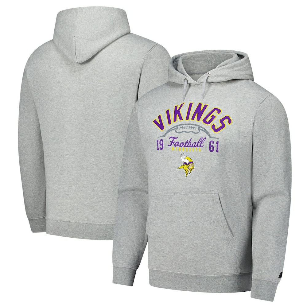 Minnesota Vikings Starter Pullover Hoodie Heather Gray | NFL