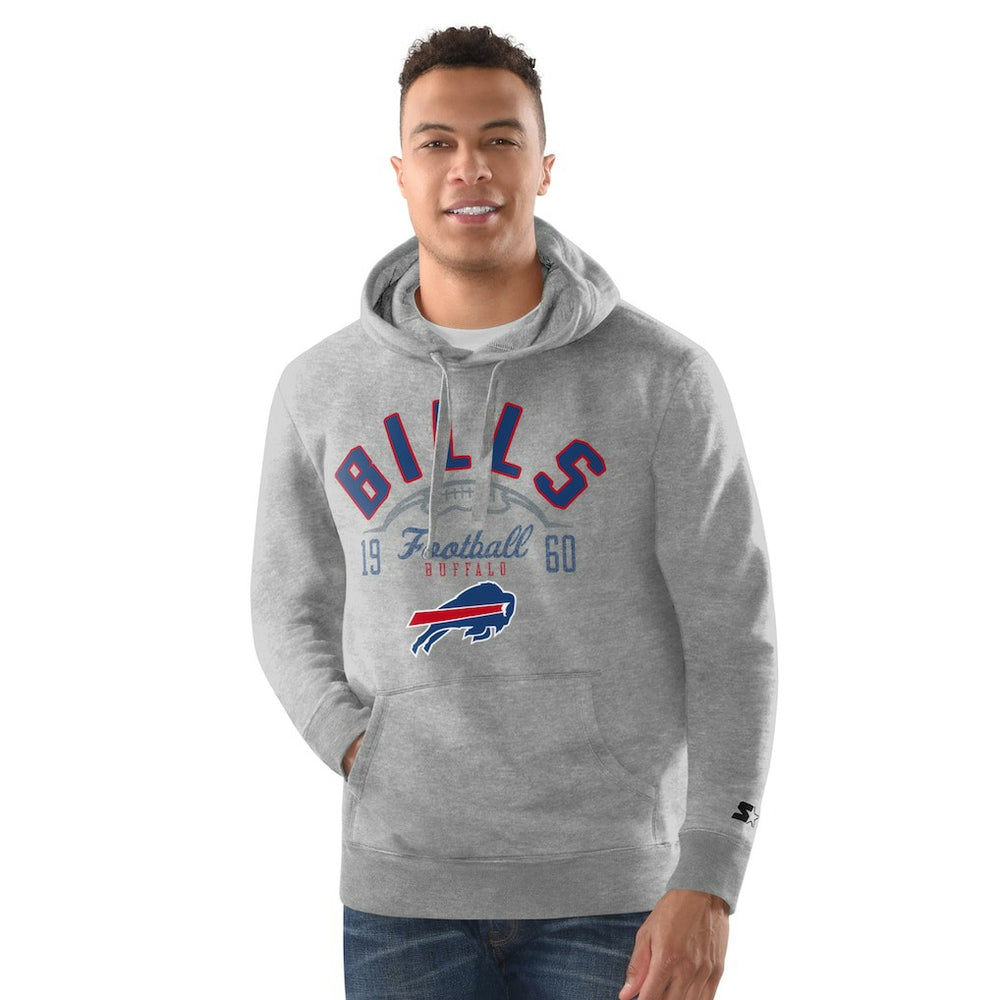Buffalo Bills Starter Pullover Hoodie Heather Gray | NFL