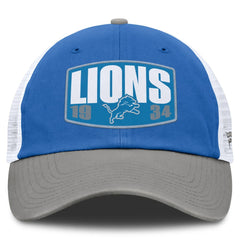 Detroit Lions Franchise Trucker Adjustable Hat Blue/Gray | Fanatics