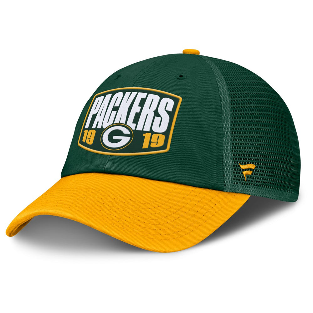 Green Bay Packers Franchise Trucker Adjustable Hat Green/Gold | Fanatics