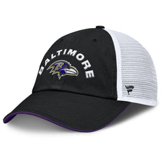 Baltimore Ravens Reverse Trucker Adjustable Hat Black/White | Fanatics