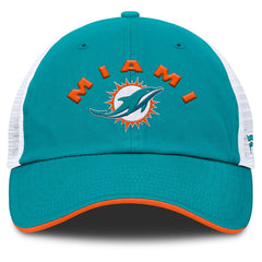 Miami Dolphins Reverse Trucker Adjustable Hat Aqua/White | Fanatics
