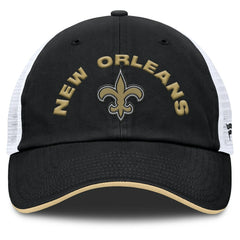 New Orleans Saints Reverse Trucker Adjustable Hat Black/White | Fanatics