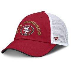 San Francisco 49ers Reverse Trucker Adjustable Hat Scarlet/White | Fanatics