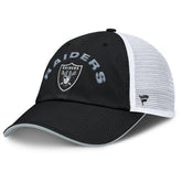 Las Vegas Raiders Reverse Trucker Adjustable Hat Black/White | Fanatics