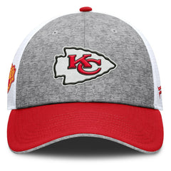 Kansas City Chiefs Option Trucker Adjustable Hat Gray/Red | Fanatics