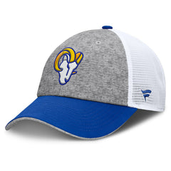 Los Angeles Rams Option Trucker Adjustable Hat Gray/Royal | Fanatics