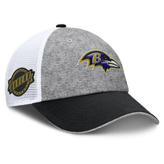 Baltimore Ravens Option Trucker Adjustable Hat Gray/Black | Fanatics