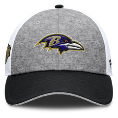 Baltimore Ravens Option Trucker Adjustable Hat Gray/Black | Fanatics